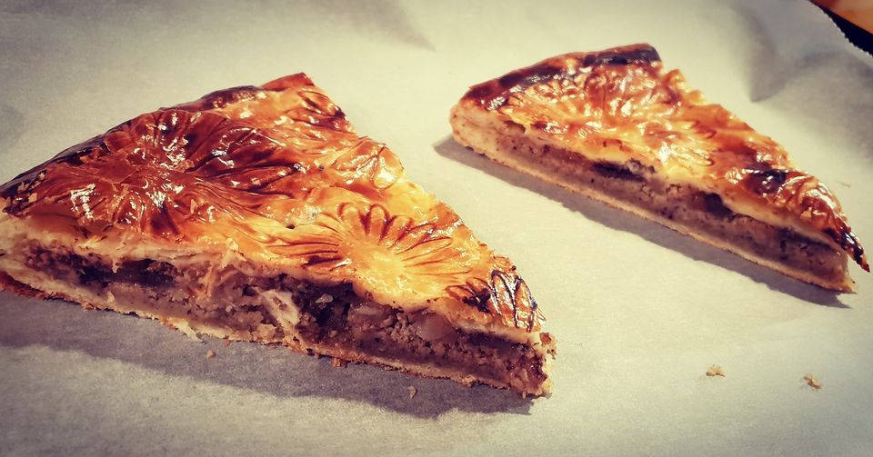 Galette des Rois Crème de noisettes, poires et chocolat