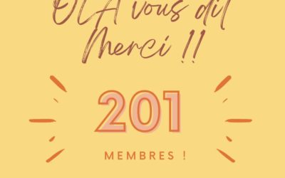 Plus de 200 membres pour l’association OLA en novembre 2022 !