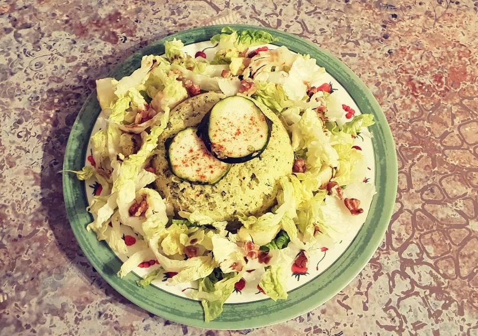 Bowl Cake salé courgette parmesan et noix